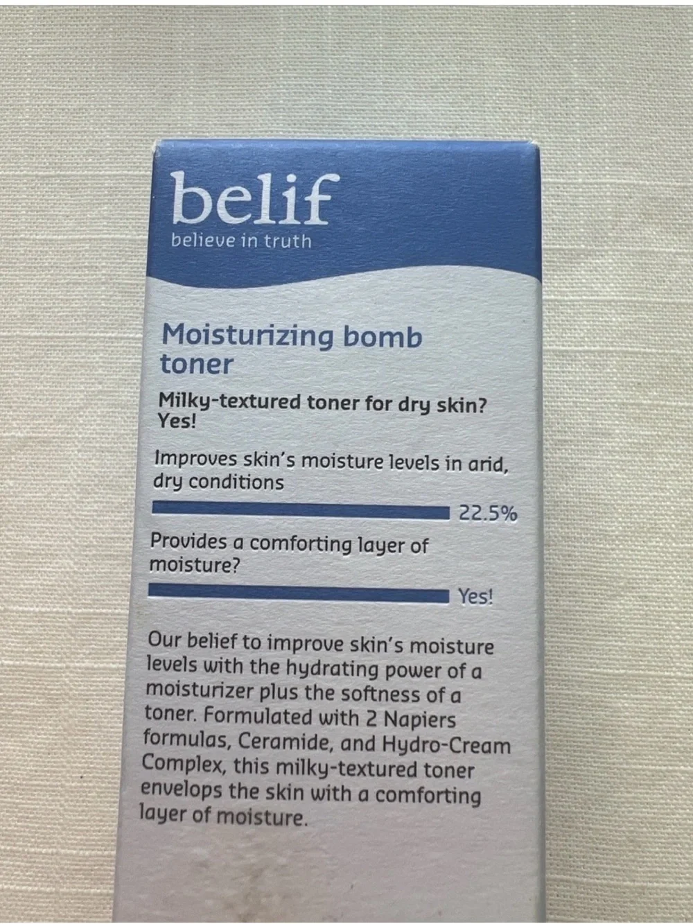 belif Moisturizing Bomb Toner Milky Hydrating Facial Toner NIB⁠